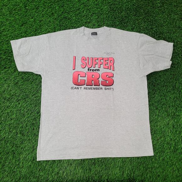 Vintage Funny I-Suffer-From-CRS Shirt Womens XL 23x27 Gray - Picture 1 of 11